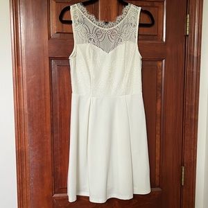 White lace graduation dress